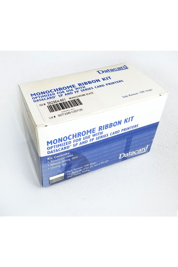Cinta Monocroma Negra HQ Datacard, 1500 impresiones, 552954-601